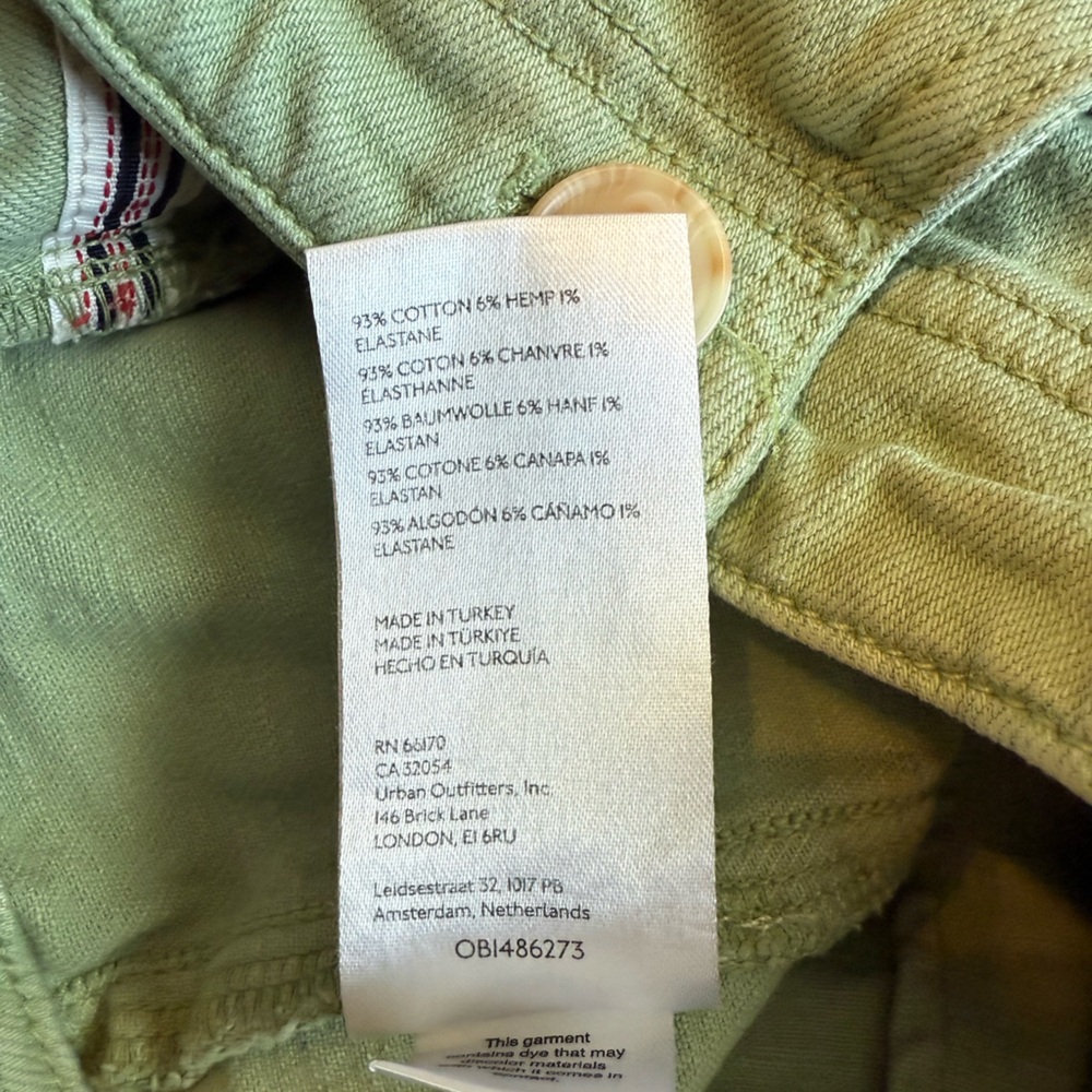 Anthropologie Light Green Wide-Leg Flare Jeans - Picture 10 of 15